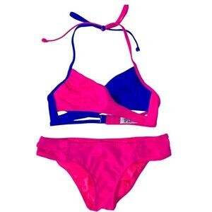 PINK Victoria’s Secret Bikini Hot Pink and Royal XS